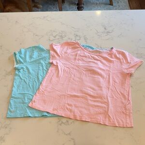 Girls size XL (12-14) Lilly Pulitzer Pink and Blue Short Sleeve Tees